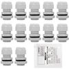 MAKERELE Cable Glands Plastic Waterproof 6-12mm White Cable Glands Joints Adjustable Wire Protectors