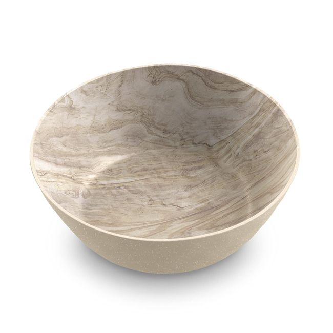 Abode Homewares Design DN22910779 Ethical Unbreakable Tableware, BPA Free, Dessert Wood Bowl, Plate, Serving Bowl, Cereal Bowl, Diameter Approx. 7.5 inches (19 cm), Safe for Kids, Cafe Tableware,