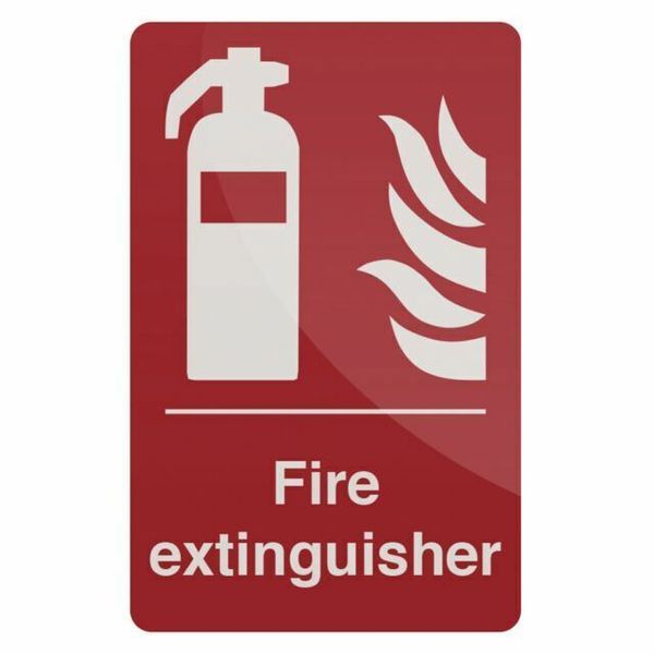 Fire Extinguisher Self Adhesive Adjustable Emergency Health Safety Sign Signage