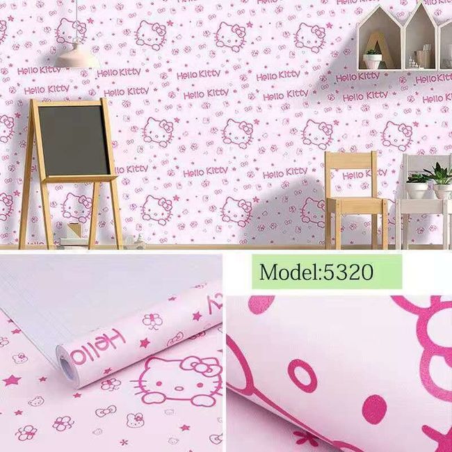 Kawaii Sanrio Anime Stickers Cute Hello Kitty Kuromi My Melody Cinnamonroll  Girls Bedroom Wallpaper Decoration Wall Stickers