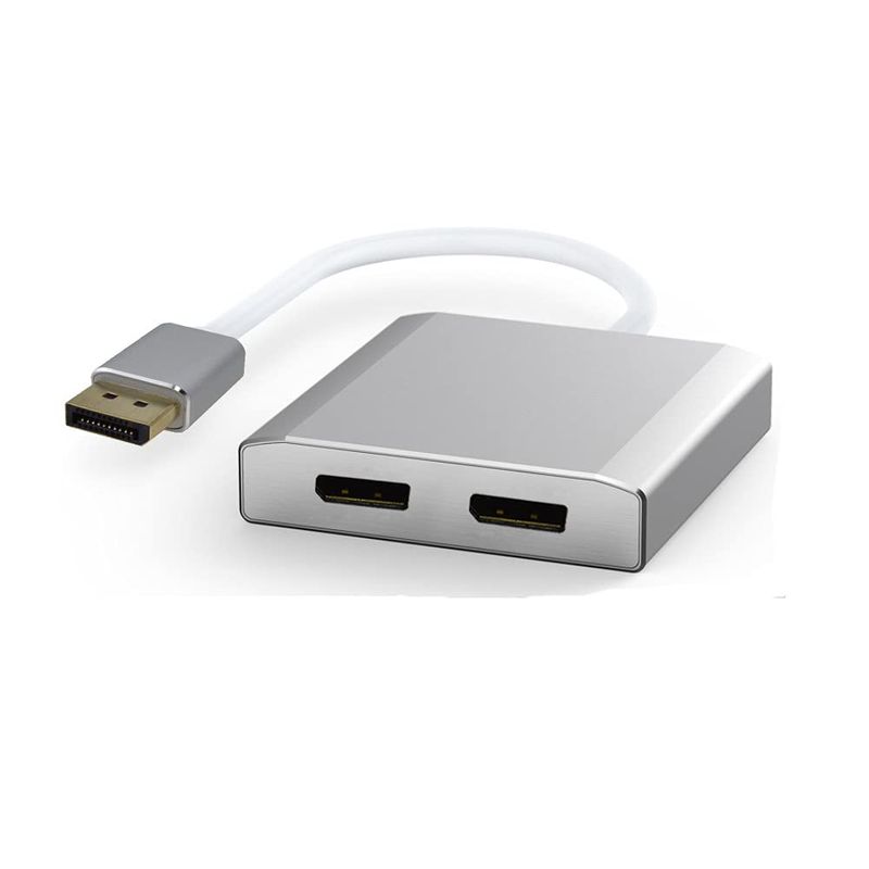 WJESOG Displayport to Dual Displayport Splitter Adapter,DP to 2 ...
