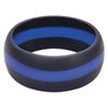 Rothco Thin Blue Line Silicone Ring, 12
