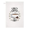 Crazy Coffee Lady Stars Tea Towel Dish Cloth