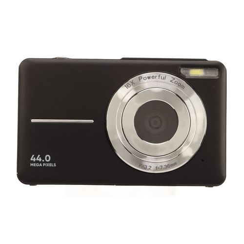 Digital Camera, FHD 1080P 44M Pocket Camera with 2.4 Inch IPS Screen, 16X Zoom, Auto Focus, Anti Shake, Auto Light Sensitive, Portable Vlogging Camera (Black)