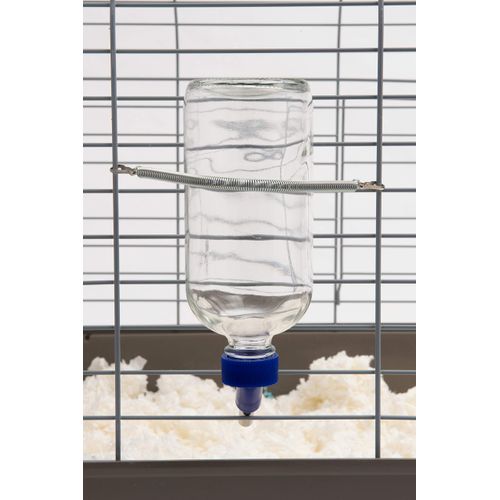 Lixit Glass Water Bottles for Rabbits, Ferrets, Small Birds, Guinea Pigs, Rats, Hamsters and Other Pets (Birds and Small Animals, 16oz)