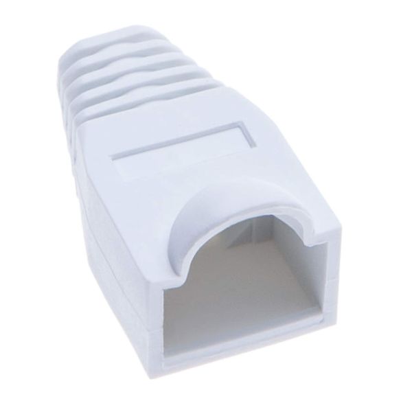 RJ45 Boots By Keple | Plastic Network Wire LAN Strain Connector Boot Ends Caps | RJ45 Connector Ethernet Cover for Cat6 Cat6e Cat5 Cat5e Cable | RJ 45 Cable Plug Protectors | White, 20PCS