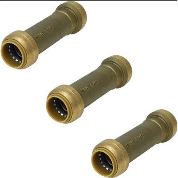 SharkBite U3016LF Brass 3/4" X 3/4" Slip Coupling Pack Of 3