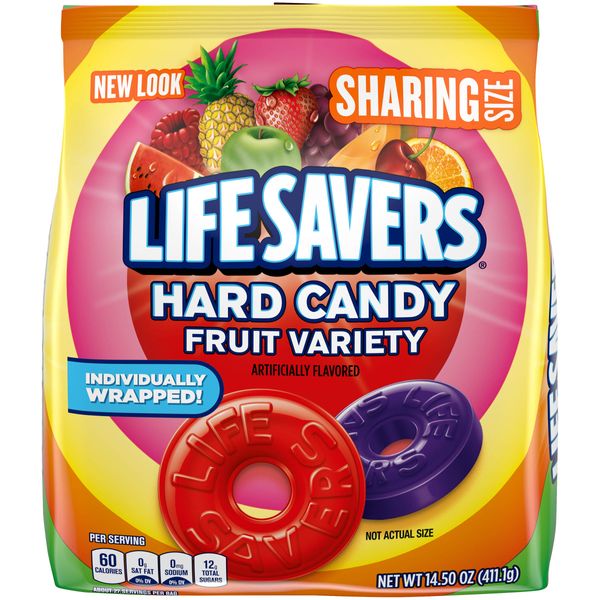 LIFE SAVERS Fruity Variety Hard Candy, 14.5-Ounce Sharing Size Bag (Pack of 6)