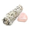 Unearthed Vibes White Sage + Crystal Cleansing Set (Rose Quartz)