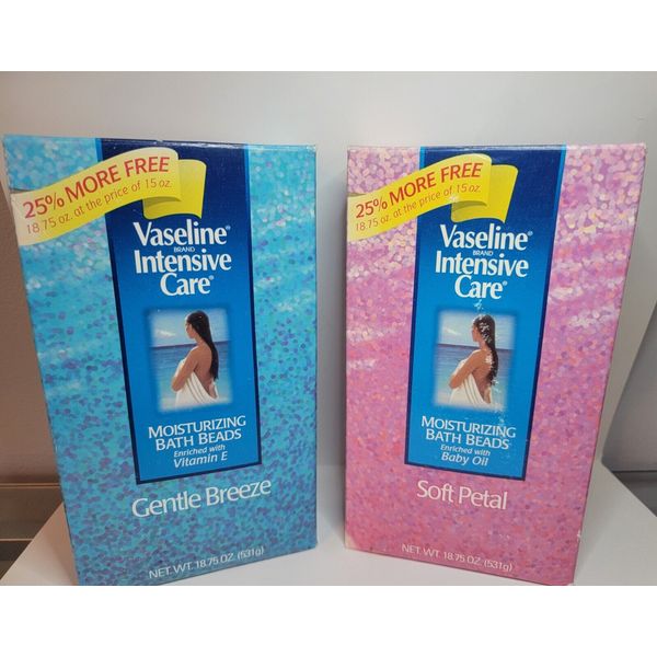 Vaseline Intensive Care Moisturizing Bath Beads Gentle Breeze Soft Petal