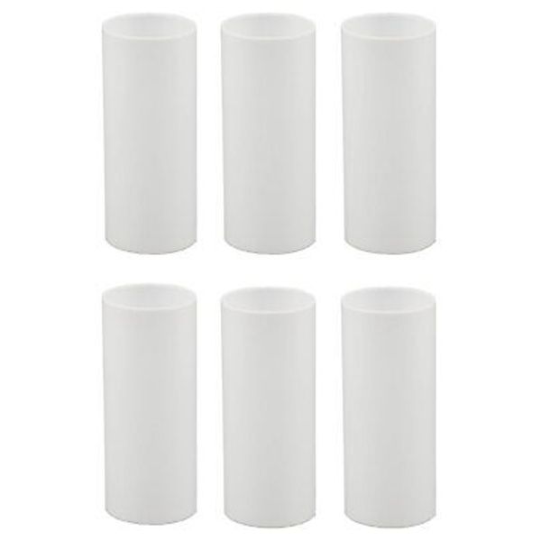 3 Inch Tall White Plastic Candle Covers Sleeves Chandelier Socket 6 Pack