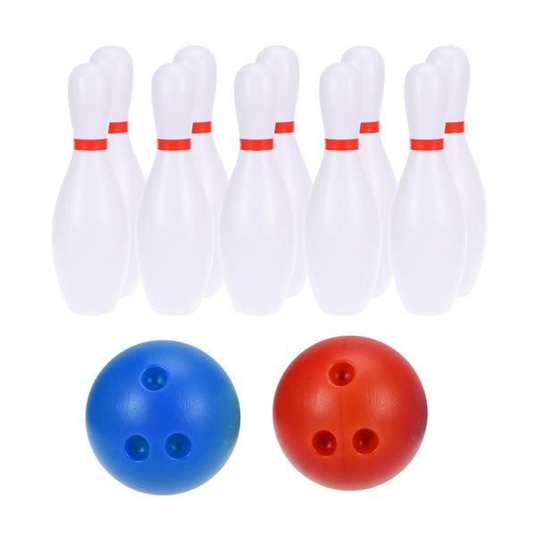 STOBOK 2 Set Miniature Bowling Ball Set Dollhouse Bowling Game Toys Mini Desktop Bowling Model Toy for Dollhouse Decoration Accessories