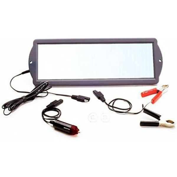 Coleman 2 Watt Solar Panel 12 Volt Battery Maintainer Charger w Clamps & DC Plug