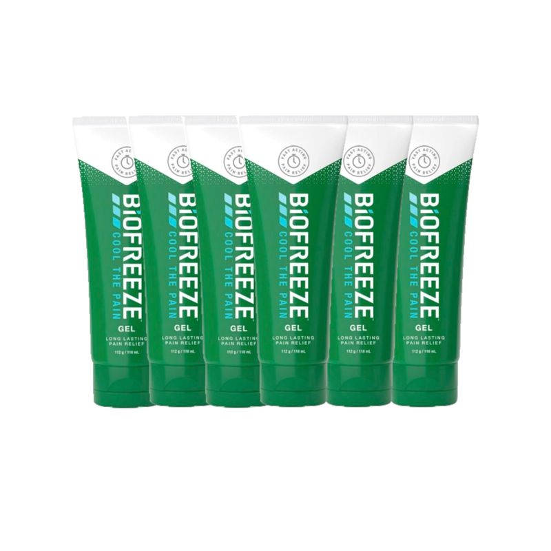 Biofreeze Cooling Gel, 118ml X 6, Muscle Soreness, Joint Relief, Pain ...