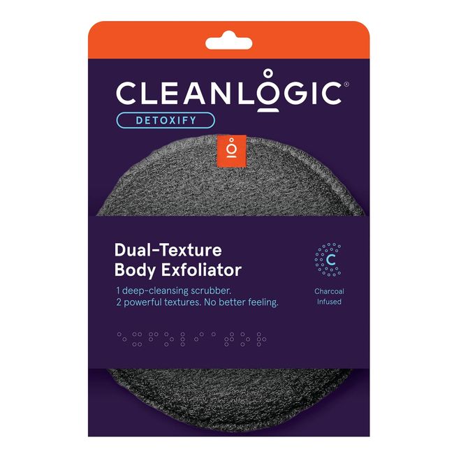 Clean Logic Detox Charcoal Scrubber Body Dual Texture (Pack of 2)