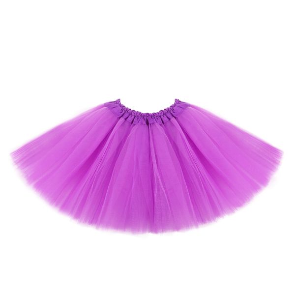 Tutus for Girls 3 Layered Tulle Tutu Skirts for 4-12 Year, Birthday Dance Halloween Cosplay Party Supplies Purple