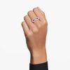 Swarovski Hyperbola cocktail ring, Infinity, White, Rhodium plated