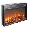 26'' Infrared Electric Fireplace Insert Ultra Thin Heater 1400W Realistic Flame
