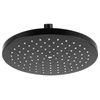 8.7 Inch Fixed Shower Head 220 cm Rainfall Swivel Ball Fixed Mount ABS Matte Black Round