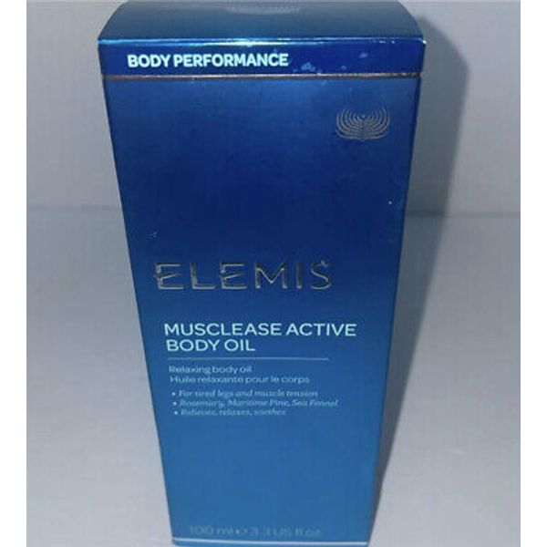 NEW Elemis MUSCLEASE ACTIVE BODY OIL Muscle Tension 100 ml/3.3 floz Made England