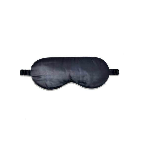 Sleepdown 100% Silk Sleep Eye Mask, Light Blocking, Naturally Hypoallergenic, Soft and Comfortable for Men and Women - 22 Momme - Black