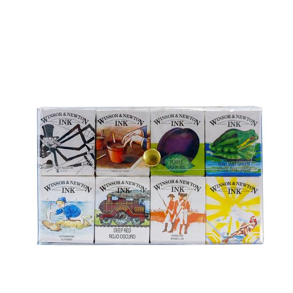 Winsor & Newton Drawing Ink, 14ml, 8 Colors W Set