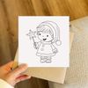 'Winter Star Boy' Blank Greeting Card (GC00071605)