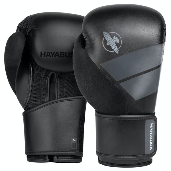 Hayabusa S4 Kids Boxing Gloves for Boys and Girls - Black, 8 oz