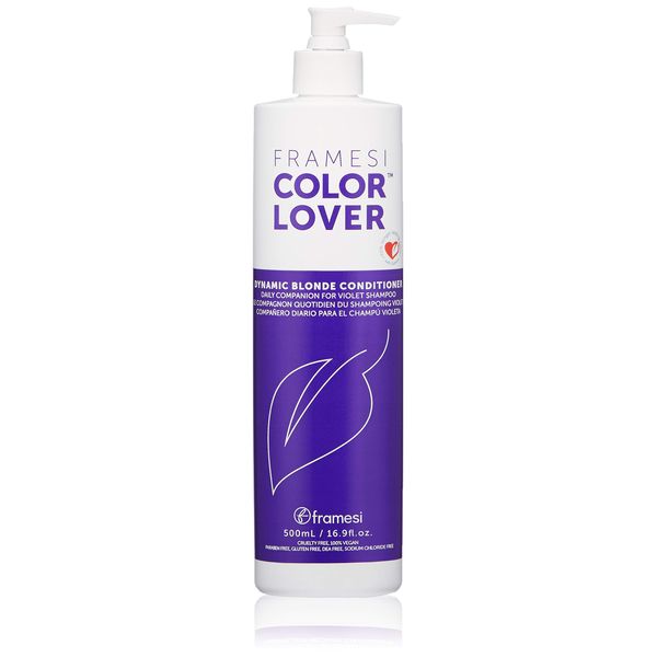 FRAMESI Dynamic Blonde Sulfate Free Purple Conditioner for Color Treated Hair, 17 Fl Oz