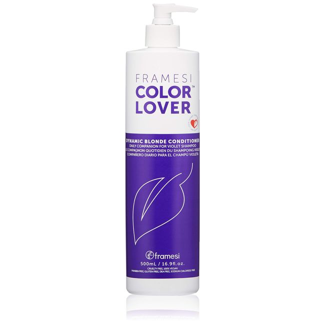 FRAMESI Dynamic Blonde Sulfate Free Purple Conditioner for Color Treated Hair, 17 Fl Oz