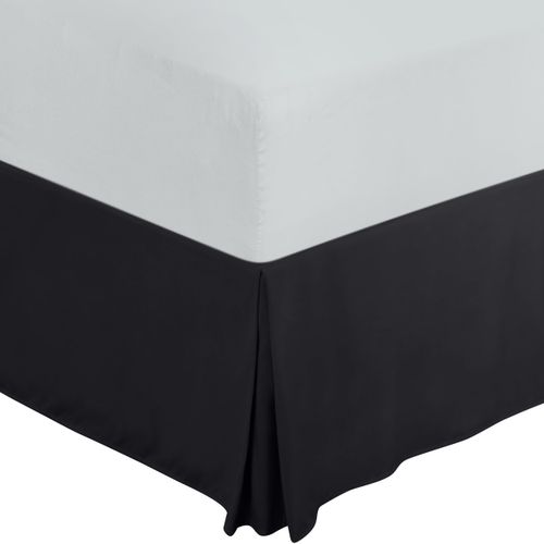 Utopia Bedding Queen Bed Skirt - Soft Quadruple Pleated Ruffle - Easy Fit with 16 Inch Tailored Drop - Hotel Quality, Shrinkage and Fade Resistant (Queen, Black)