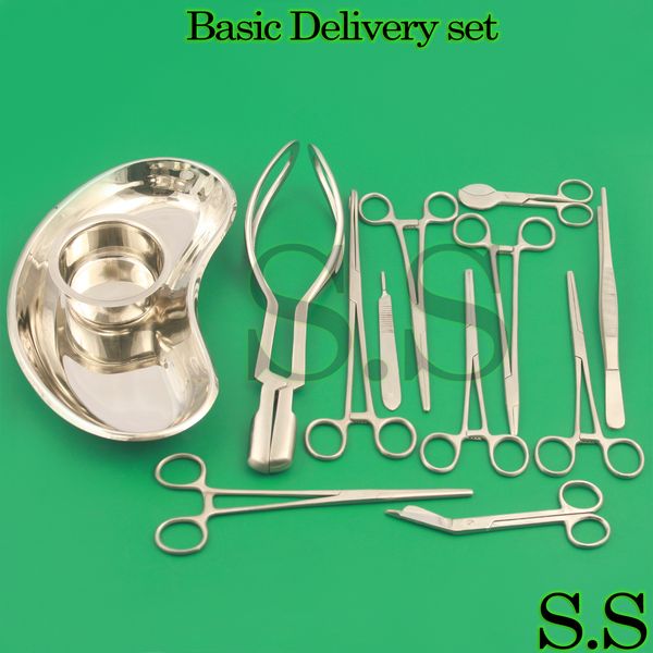 Delivery Set 16 Pcs GYN Surgical Instruments Best Quality DS-1130