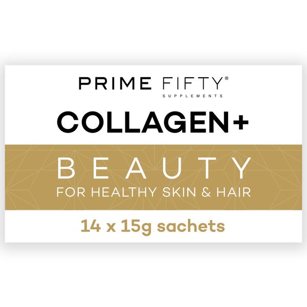 Prime Fifty Liquid Collagen 5,000mg, 14 x 15ml Sachets – Passion Fruit Flavour – Bio-Marine Collagen Supplements for Women – Biotin, Retinol, Selenium & Vitamins A, D, C & B12