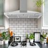 36 inch Wall Mount Range Hood Kitchen Vent 450CFM Stainless Steel 3-Speed Button