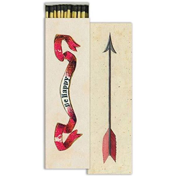 HomArt - Long Match Box - Be Happy & Arrow - Red