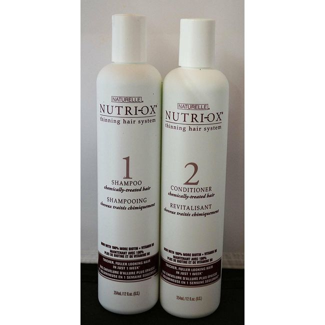 Nutri-Ox Shampoo & Conditioner Set for Chemically Treated Thin Hair (12 Ounce)