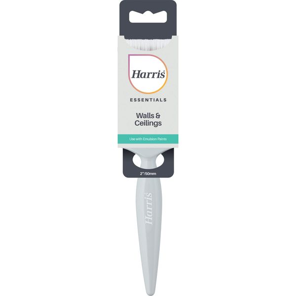 Harris Essentials Paint Brush | for Walls & Ceilings | 2", Grey