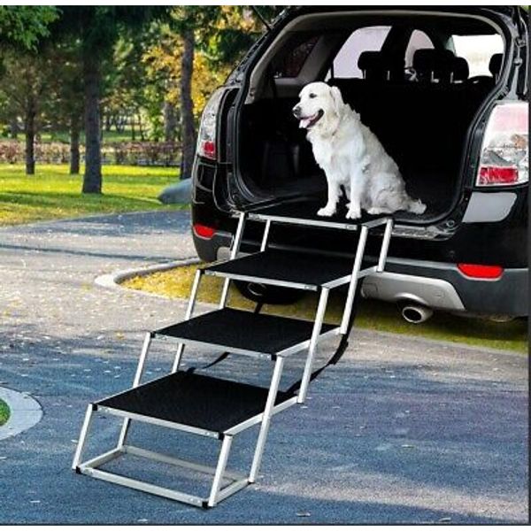 Barpor FoldableDog Stairs For Large Dogs Lightweight Pet Ramps For CARS/SUVS