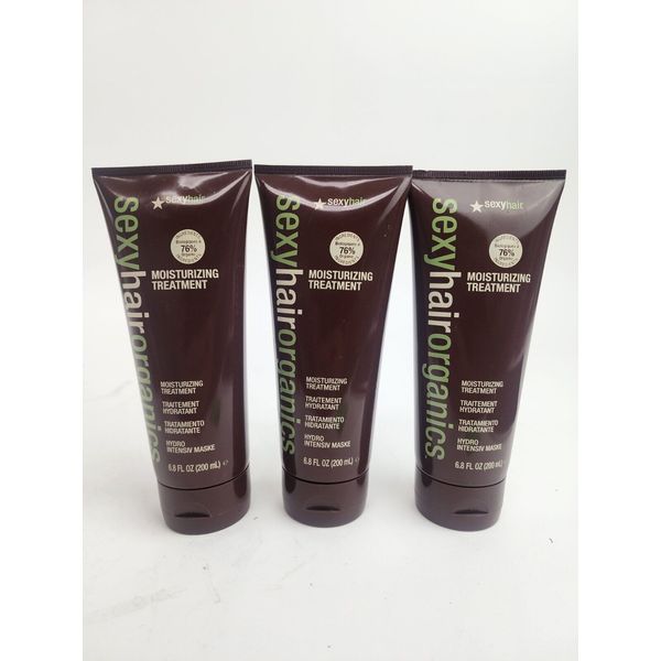 Sexy Hair, Sexy Hair Organics, Moisturizing Treatment 6.8 FL OZ (3 Pack)