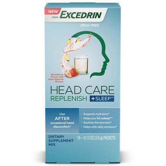 Head Care Replenish +Sleep From Excedrin Dietary Supplement for Head Health