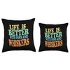 Paws And Whiskers Quote Throw Pillow