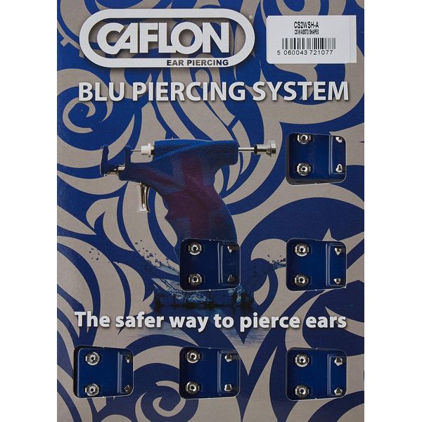 Caflon Blu White Stainless Assorted Shapes Studs, Pack of1