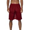 Mens Plain Mesh Shorts, Large, Burgundy