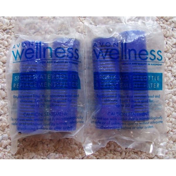 4 Wellness Sports Water Bottle Replacement Filters Avon New