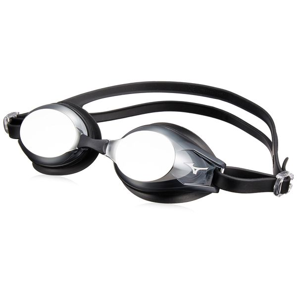 Mizuno N3JE601109 Swim Goggles, Cushioned Type, Smoke x Silver Mirror