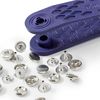 Prym 390360 Sewing Press Stud Mini Brass 8 mm Silver-Coloured Metal
