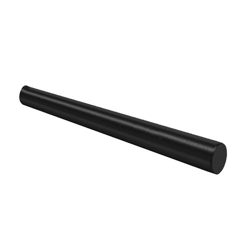 2" Diameter, 12" Length Round Acetal Copolymer Rod, Black, Standard Tolerance, 1 Nos.