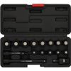 16PCS 3/8" Drive Magnetic Impact Socket Set 7-19mm 6Point Cr-Mo & Extension Bar