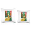 Funny Cheetah Spa Bath Painting Throw Pillow