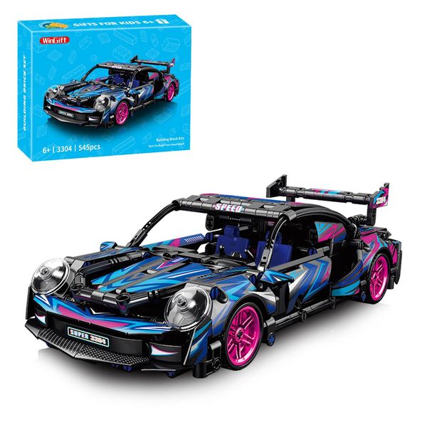 WinGift 545 Piece Sports Car Model Building Kit for Kids,Teens and Adults,MOC 1:18 Racing Pull Back Car Model Building Set,STEM Educational Building Toy Car,Christmas Birthday Gift for Boy Girl Age 6+